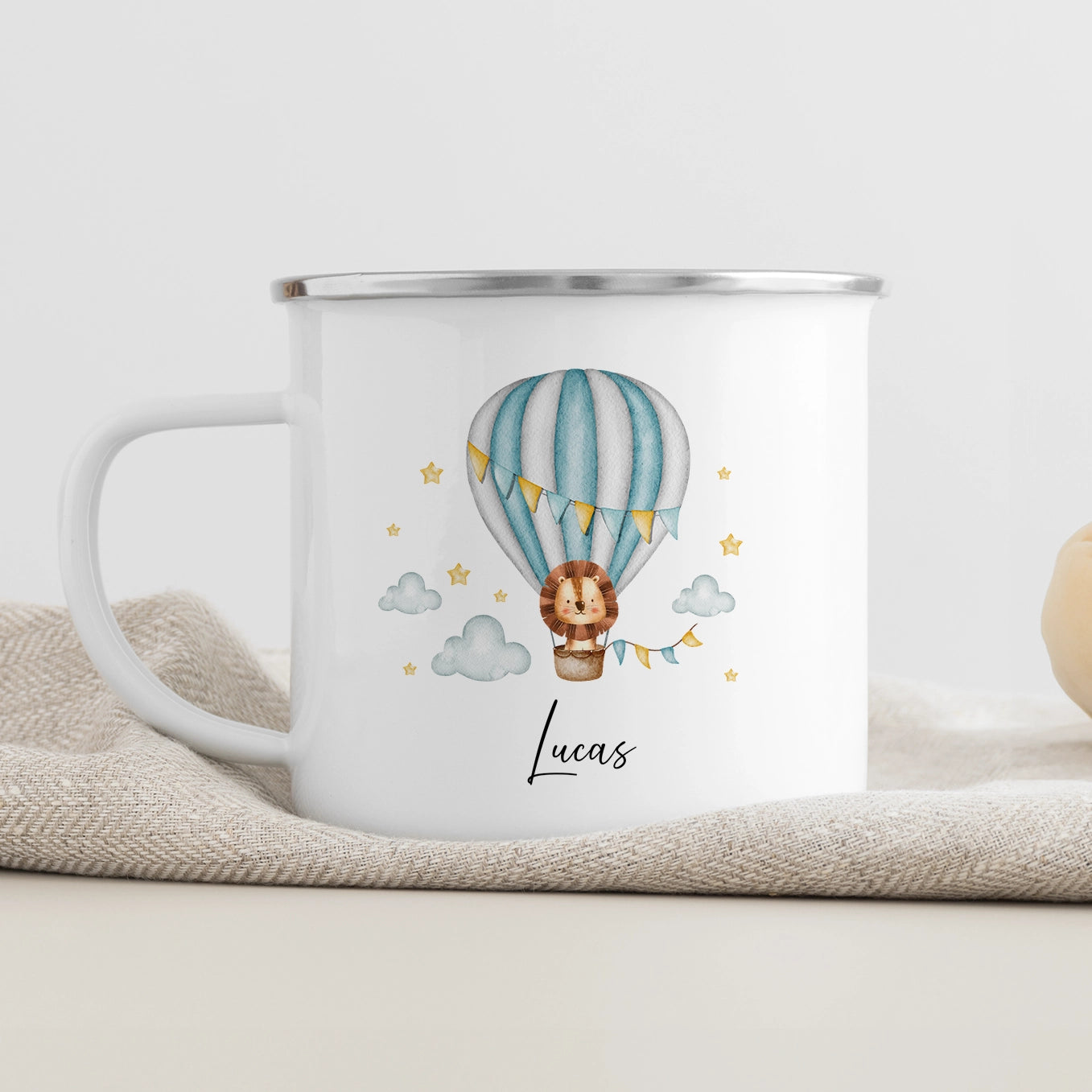 Personalisierte Kindertasse "Heißluftballon"