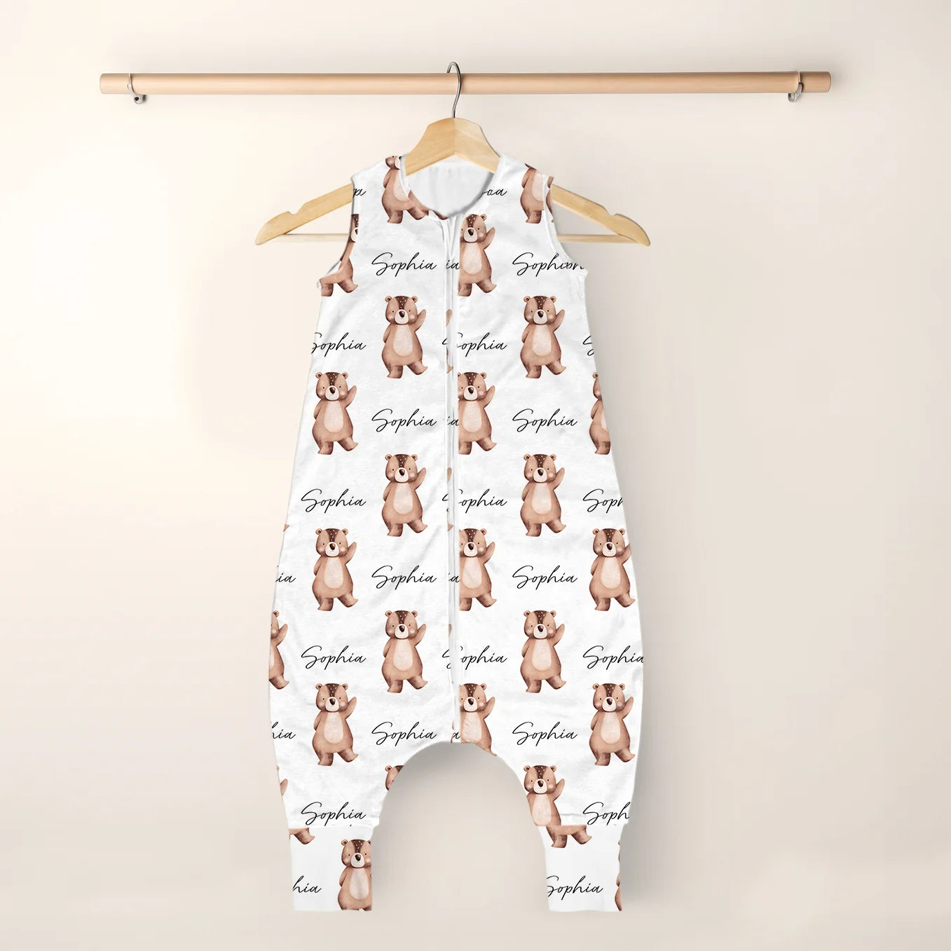 Personalisierter Baby Schlafsack ''Sleeping Bag ''Lieblingstier'' with nightlight animals ''