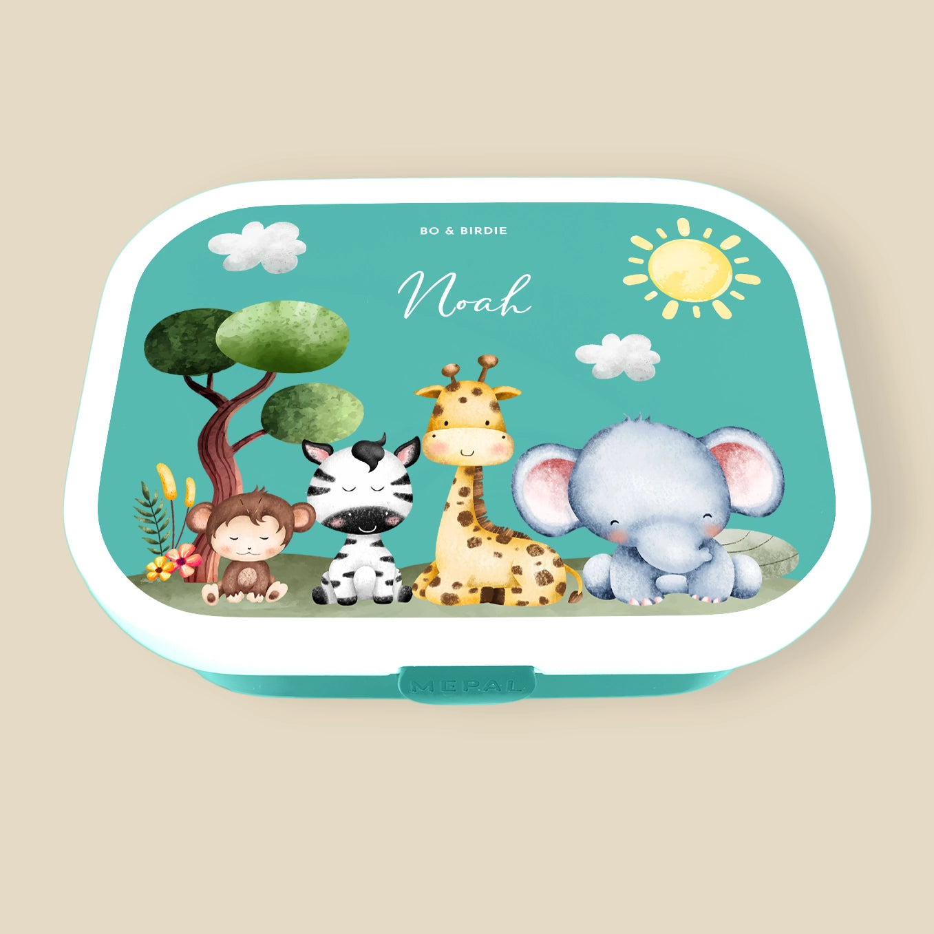 2. Teil des Sets: Personalisierte MEPAL Brotdose "Mini Safari" Bo & Birdie