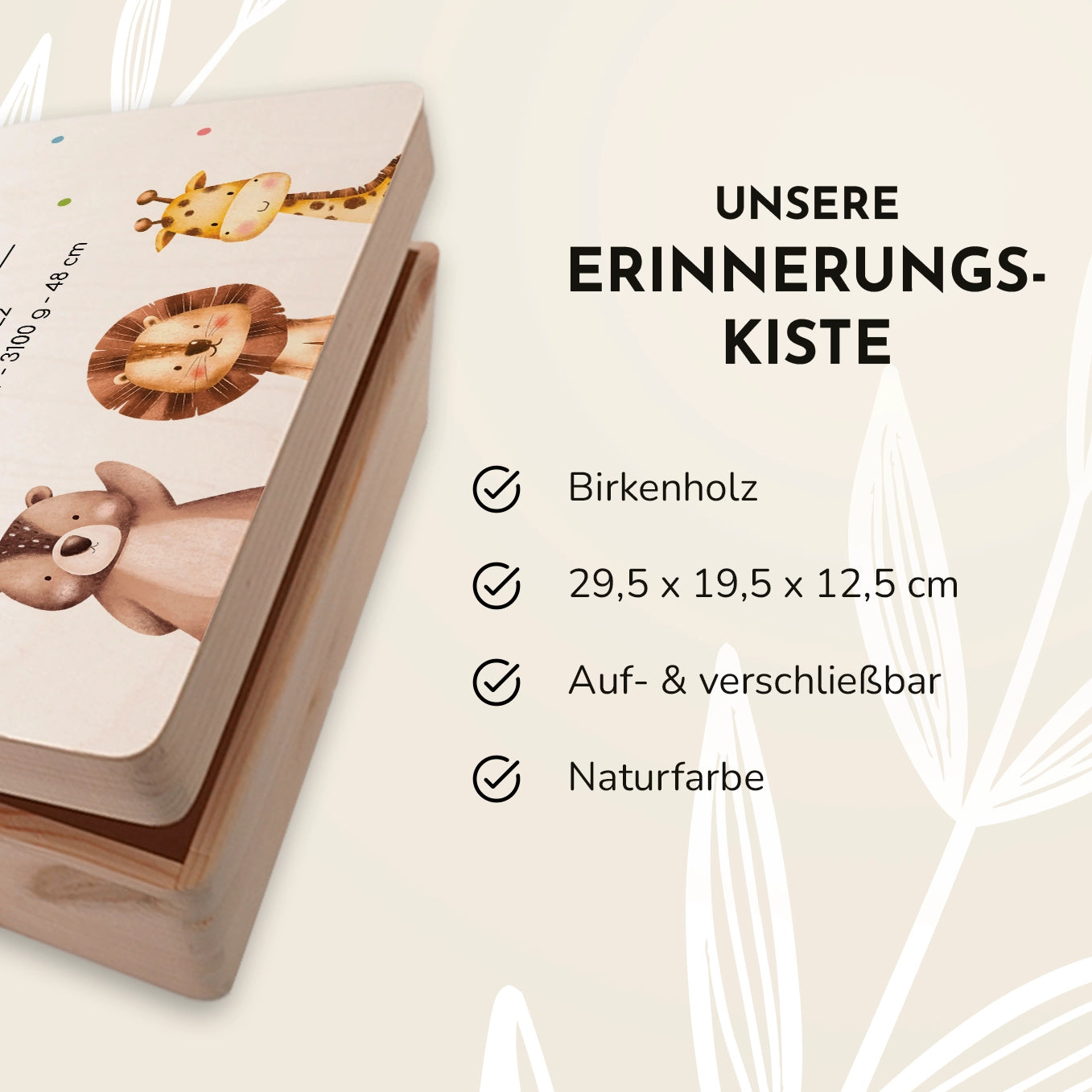 Personalisierte Erinnerungsbox "Konfetti" Bo & Birdie