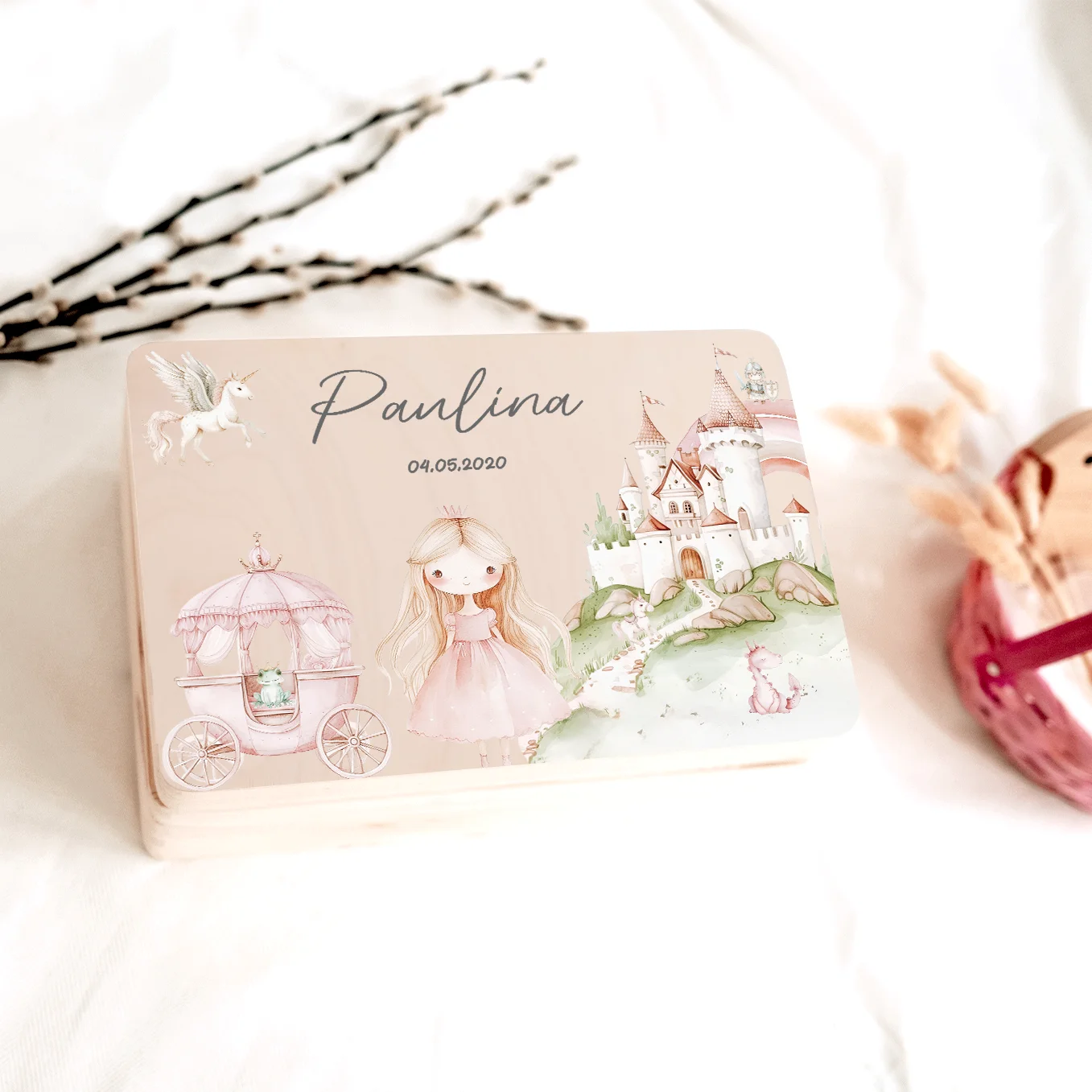 Personalisierte Erinnerungsbox "Prinzessin" Bo & Birdie