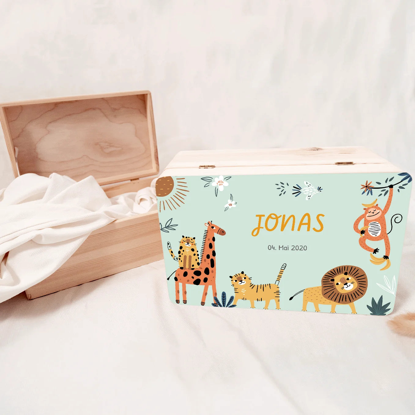 Personalisierte Erinnerungsbox "Wilde Safari" Bo & Birdie