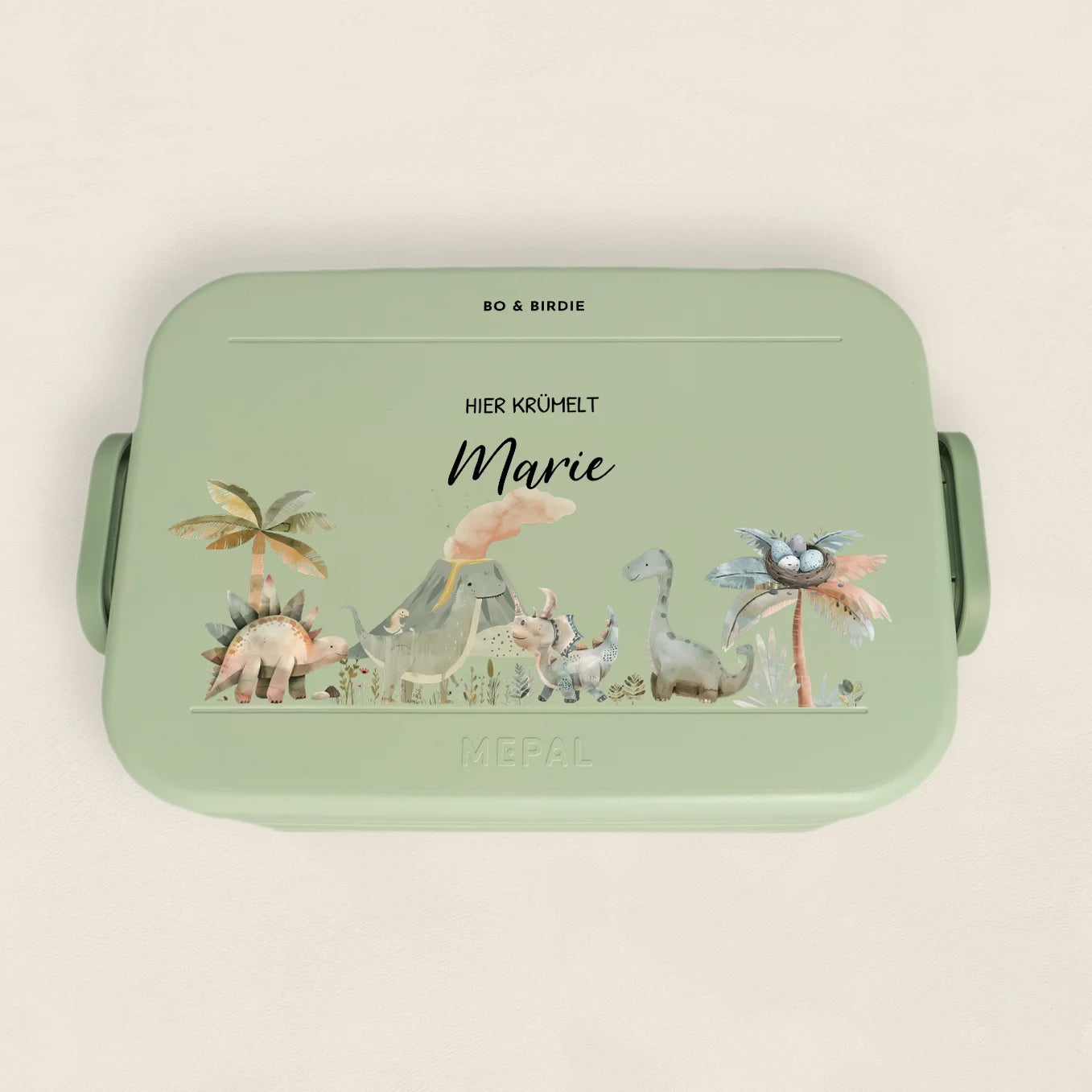 Personalisierte Mepal Brotdose "Boho Dinosaurier" Bo & Birdie