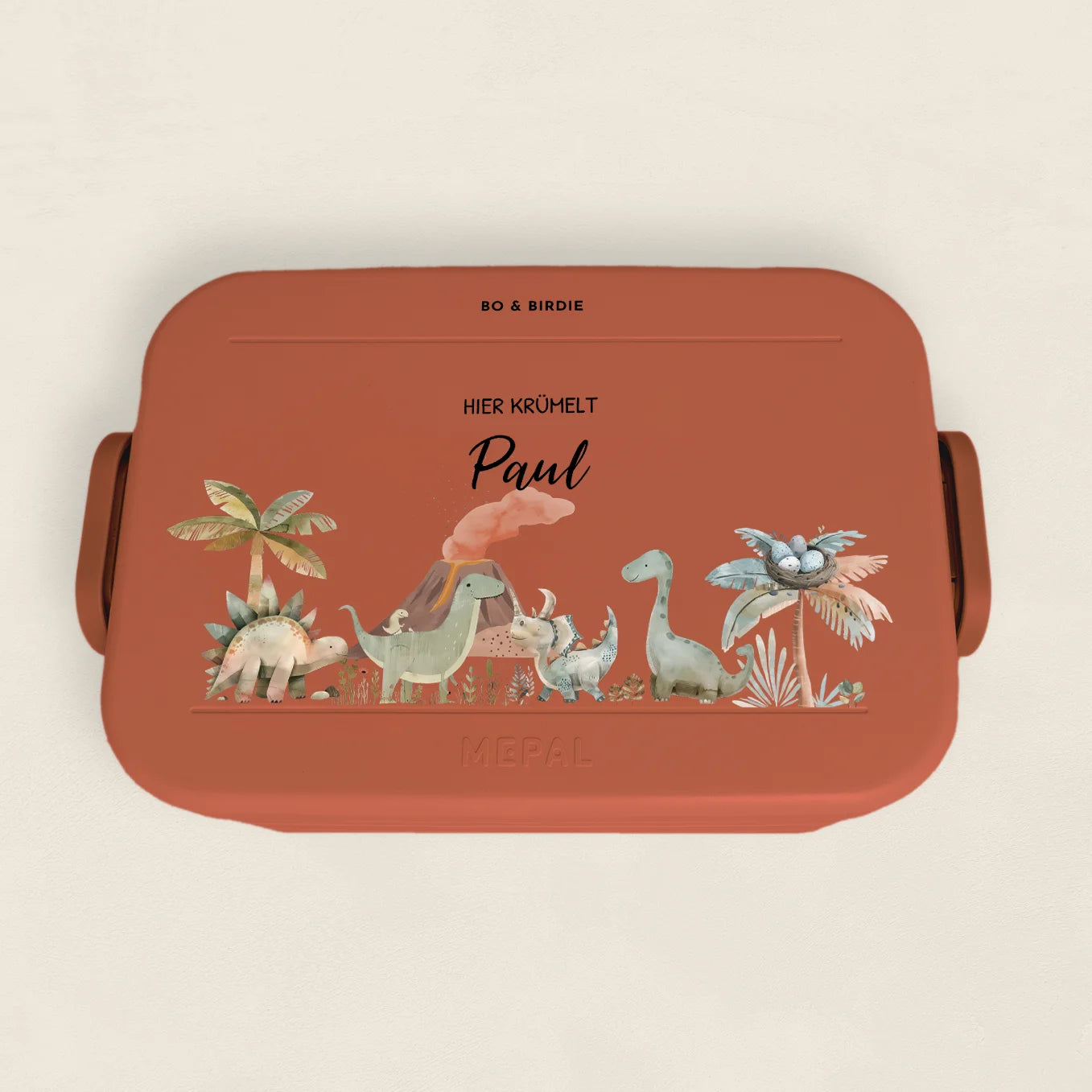 Personalisierte Mepal Brotdose "Boho Dinosaurier" Bo & Birdie