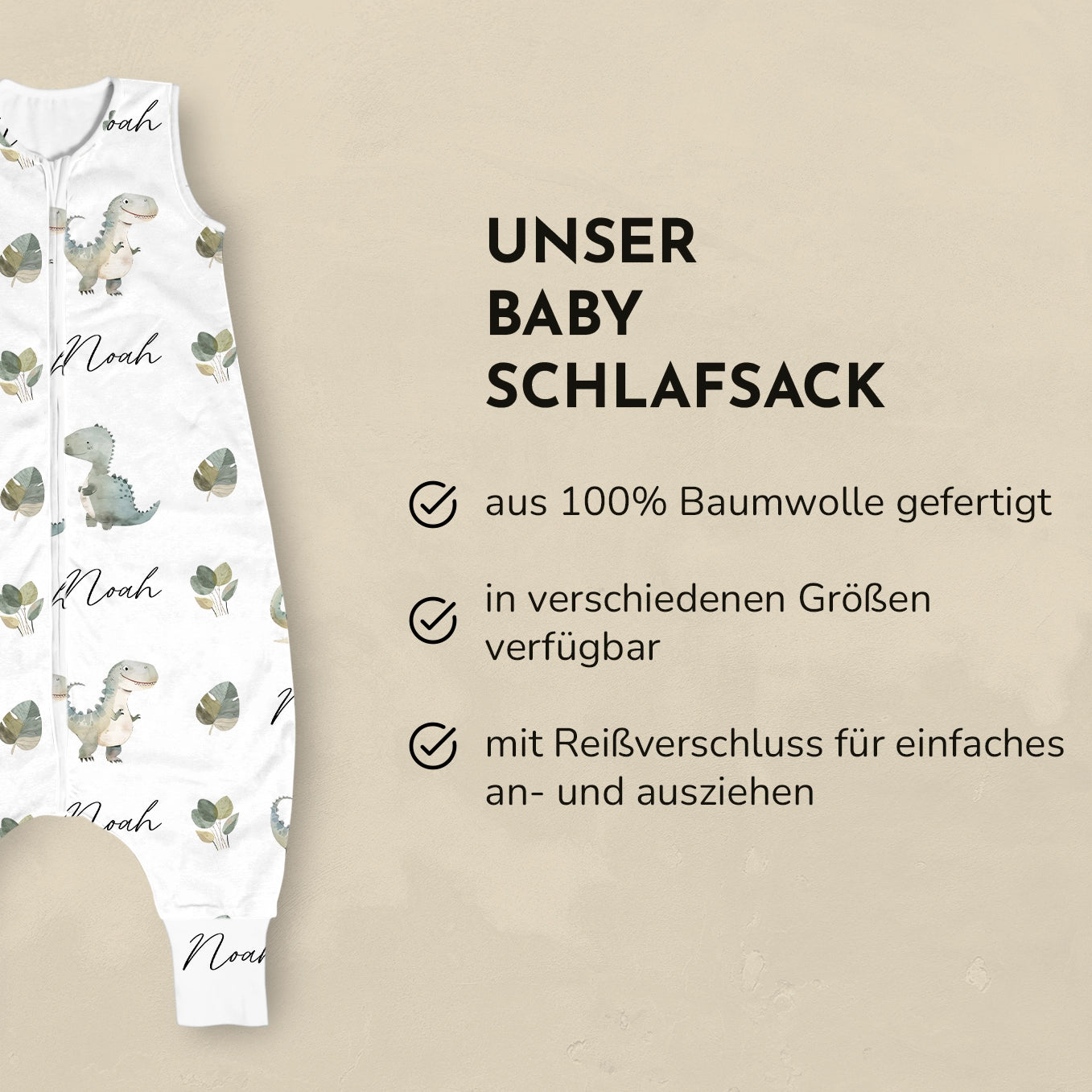 Personalisierter Baby Schlafsack "Lieblingstier" Bo & Birdie