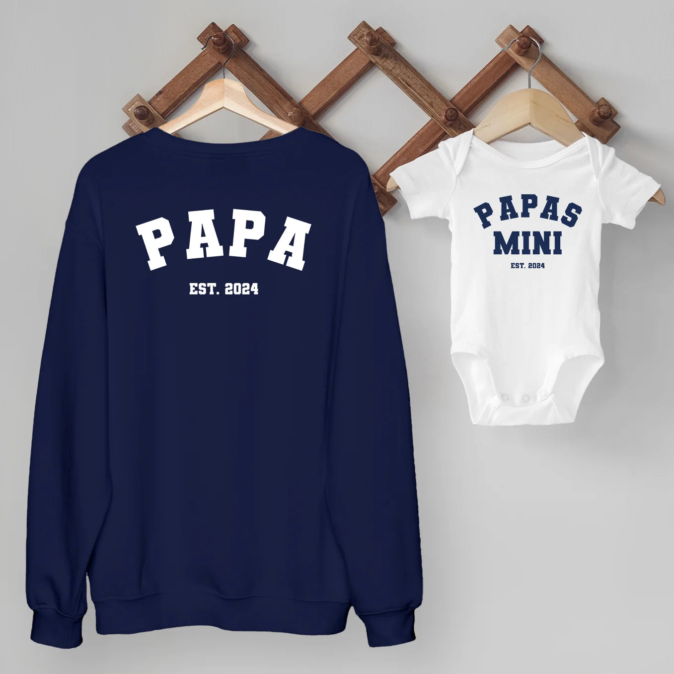 Personalisierter Babybody "Papas / Mamas Mini" 1. Teil vom Partnerlook Bo & Birdie