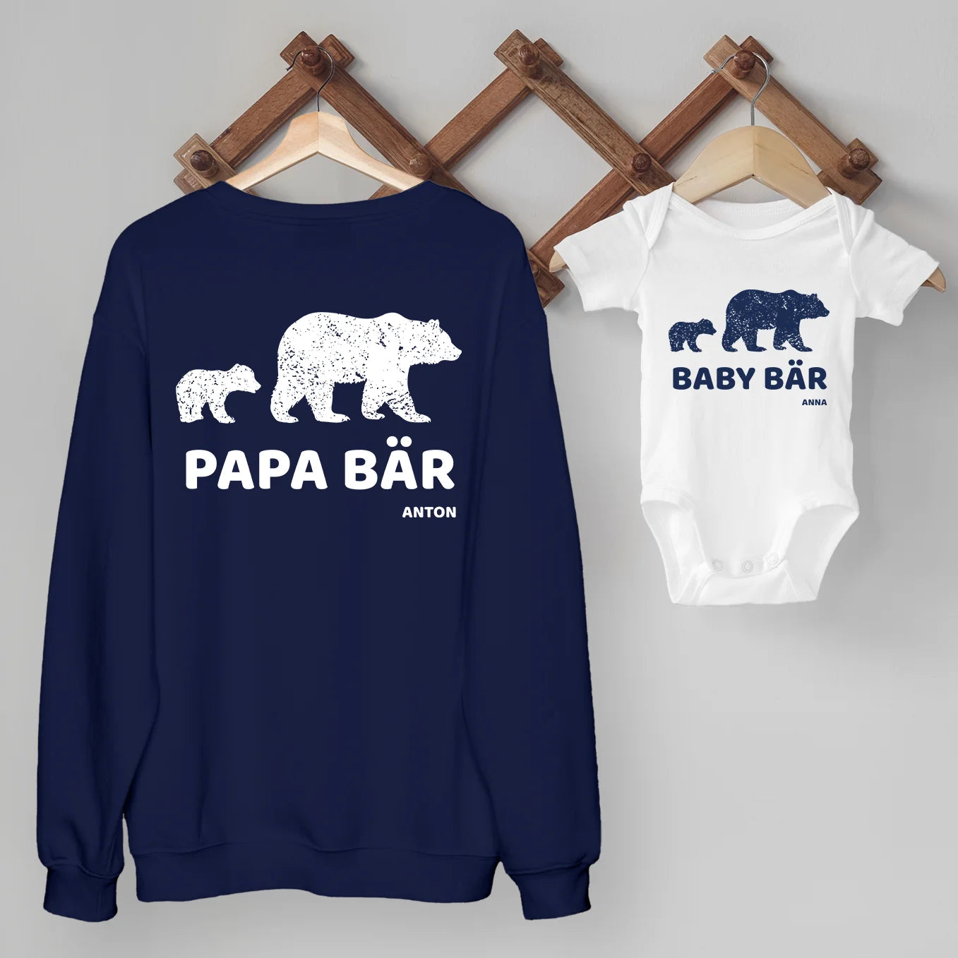 Personalisierter Partnerlook “Baby Bär” - Babybody Bo & Birdie